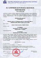 Gamybos kontrolės sertifikatas